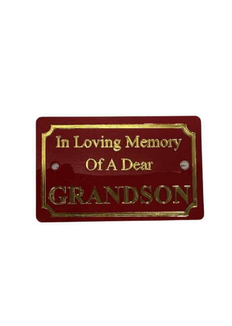 Red Grandson Plaque