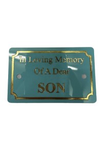 In Loving Memory Son Plaque
