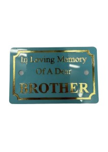Blue In Loving Memory Brother Plaque