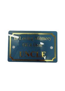 Blue In Loving Memory Uncle Plaque