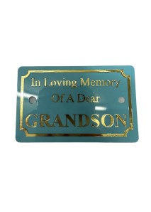 Blue In Loving Memory Grandson Plaque